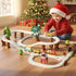 62PCS Set, Playset, 3 4 5 6 7 iPlay, iLearn Kids Construction Track Toy Train Electric Motorized Magnetic Truck Toy