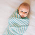 green sprouts Muslin Swaddle Blankets made from Organic Cotton, Generously Sized for Easy Swaddling, 2 Count