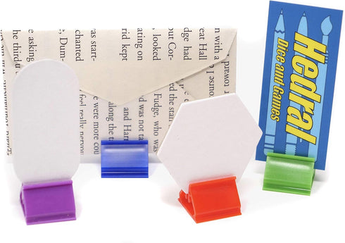 Pack 120 3/4" 3/4" (6 Sets 20) Value of Multicolor Game Card Stands x of Blue, Yellow, Red, Green, Orange, Purple Board