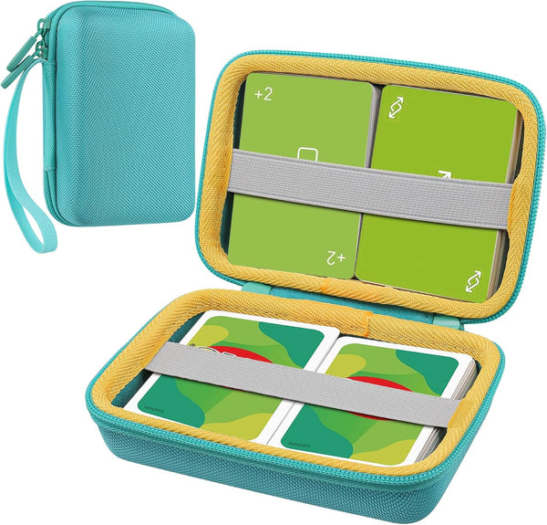 Aenllosi Storage Card Case for UNO Card Game, Hard Case Capacity Max for 300 Cards (Light Green)