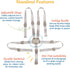 ECR4Kids 5-Point Universal Wrap Harness Strap for High Chairs, Replacement Part, Grey
