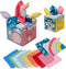 Taf Toys Sensory Crinkle Tissue Box for Toddlers, Colorful Soft Scarves and Crinkling Blankies, STEM Montessori Toy