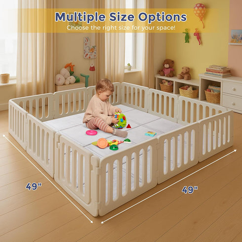 1.2" Tummy MAXYOYO Thick Baby Play Mat for Floor, Foldable Playpen Mat, Time Foam Mat Ultra Soft Support, Padded Carpet