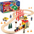 Play22 Wooden Train Set Toddler Toys - 38 Pieces Wood Train Track
