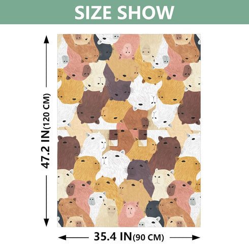 Mazeann Cute Capybaras Car Seat Cover Baby Breathable Soft Infant Carseat Covers Canopies Babies Carrier Covers
