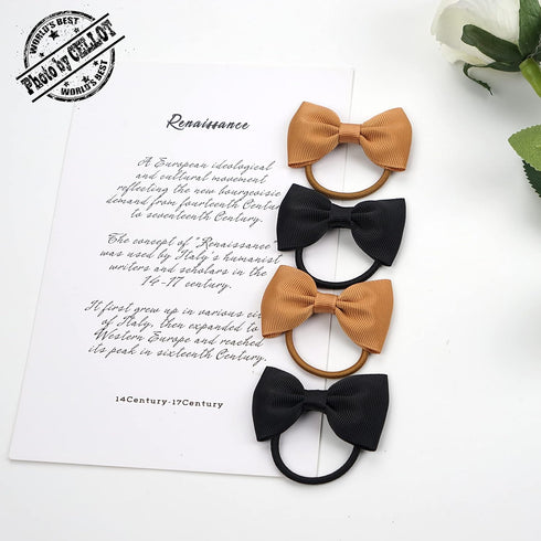 CÉLLOT Toddler Hair Accessories - 40pcs 2.75" Elastics Rubber Ribbon Bands, Bows for Baby Girls