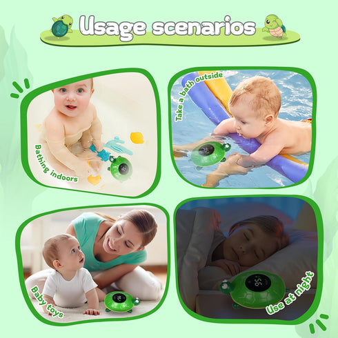 TKY Baby Bath Thermometer - Digital Floating Water Thermometer with LED Display & Color Temperature Alerts
