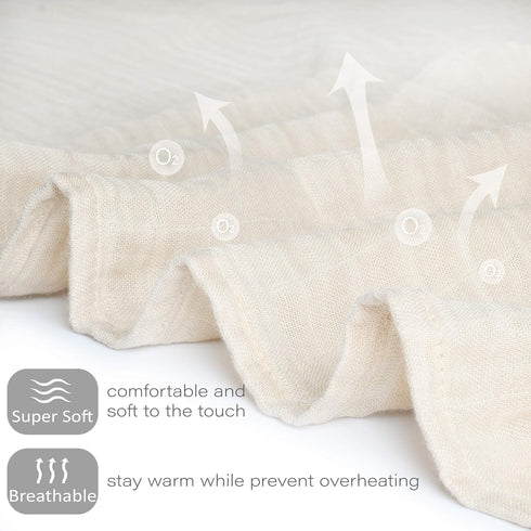 47 47 inches, Set 3 Meracorallo Muslin Swaddle Blanket Silky Soft Receiving Blanket Neutral Swaddle Wrap for Baby Boys