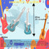 zxmbeddings 23.6" Guitar Plush Stuffed Guitar Throw Pillow Instrument Toy Gift for Kids,Blue