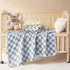 Brnabiou Cozy 100% 6-Layer 41"x41" Ultra Soft Cotton Muslin Baby Blanket Breathable Lightweight Checkered Swaddle