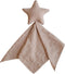 mushie Star Security Blanket, Baby Lovey, 100% Organic Muslin Cotton - Natural