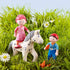 HABA Little Friends Matze, 4" Boy Dollhouse Toy Figure with Blue Overalls and Red Cap