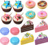 Chivao 16 Pcs Fake Food Realistic Artificial Toy Donuts Cupcake Fake Slice