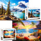 2 Pack Puzzles for Adults 1000 Pieces - Hawaii Beach & Moraine Lake Difficult Jigsaw Puzzles for Family Friends