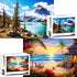 2 Pack Puzzles for Adults 1000 Pieces - Hawaii Beach & Moraine Lake Difficult Jigsaw Puzzles for Family Friends