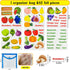 Felt Fruits and Vegetables Learning Pieces,62 Felt Board Pieces for Felt Flannel Board,Learn Common Fruits and Vegetables and Words for Kindergarten,Preschool,Toddlers