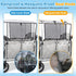 W4 Clear Stroller Rain Cover for Trolley Cart, Rain Cover for Wagon Stroller with Mosquito Net, Big Size Suitable