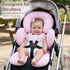 2-in-1 Pro Goleem Infant Car Seat Head Neck Body Support, Ultra-Soft Minky and Microfiber Newborn Car Seat Insert