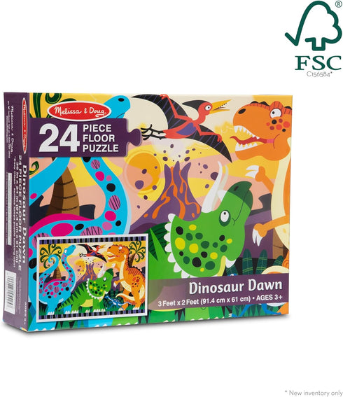 Melissa & Doug Dinosaur Dawn Jumbo Jigsaw Floor Puzzle (24 pcs, 2 x 3 feet)
