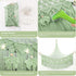 Hammock ANROYE Macrame Stuffed Animal Storage with Star Light, Bear Green for Girls Room Decor, Corner Hanging Mesh