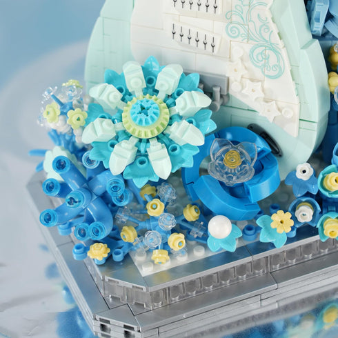 Set, 1125PCS Set, Flower Bouquet Guitar Building Blocks Music Instruments Guitar Bricks Gifts for Adults and Kids