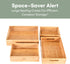 Hallops Large Wooden Crate Set - Portable Antique Wood Nesting Crates for Storage and Rustic Decor (15.74"L x 11.81"W x