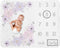 Sweet Jojo Designs Watercolor Floral Girl Milestone Blanket Monthly Newborn First Year