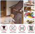 JIFTOK Baby Gate for Stairs - 10ft L x 2.66ft H Mesh Netting Safety Net for Kids, Pets, Indoor & Outdoor (Brown)