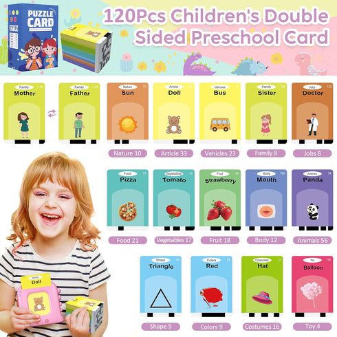Talking Flash Cards - Kids Toddler Flash Cards with 240 Sight Words, Montessori Toys, Learning Educational Toys