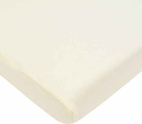 TL Care Supreme 100% Natural Cotton Jersey Knit Mini Crib Sheet, Cream, 24" x