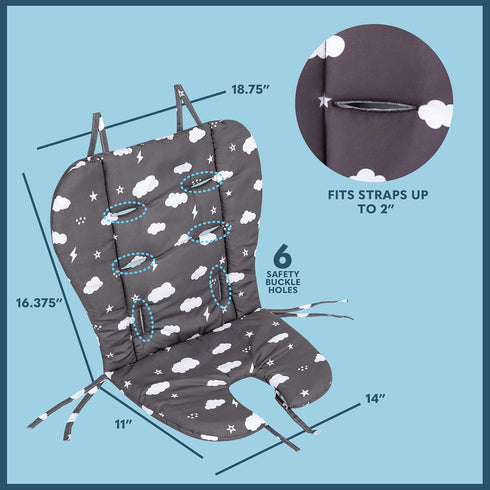 Todays Kids Baby High Chair Cover Pad - Cushion for Wooden high Chairs, High Chair Cover Replacement, Machine Washable