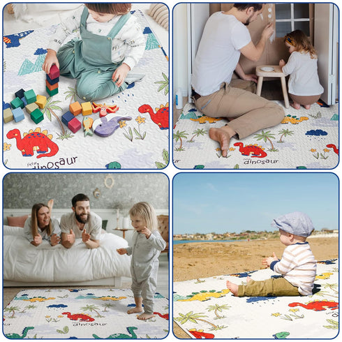 50"x50" Baby Play Mat for Playpen, Machine Washable Kids Mat, Cotton,Foldable Crawling Mat for Floor,One-Piece Crawling