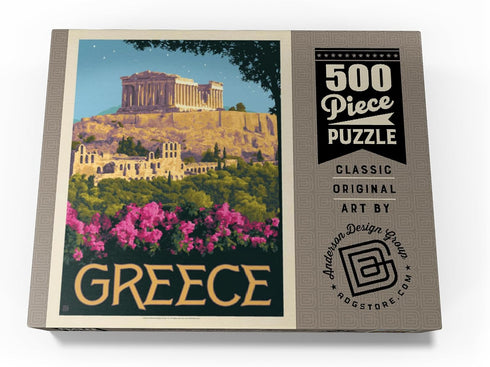 MyPuzzle Greece: Vintage Poster - Premium 500 Piece Jigsaw Puzzle for Adults, The Parthenon