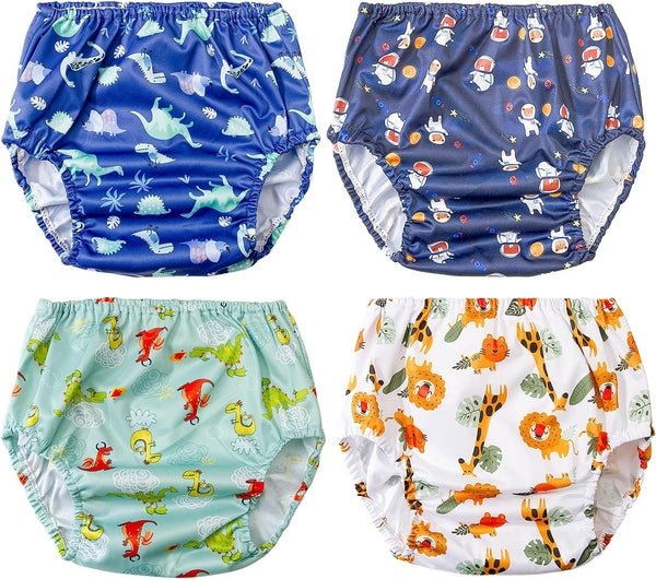 Waterproof Diaper Cover for Toddlers - Good Elastic Rubber Swim Diaper Cover for Potty Training Underwear, Boy 3T