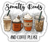 3PCS Smutty Reads and Coffee Sticker, Funny Gift for Him, Husband, Boyfriend, Dad, Hard Hat Stickers, Co-Workers Sticker