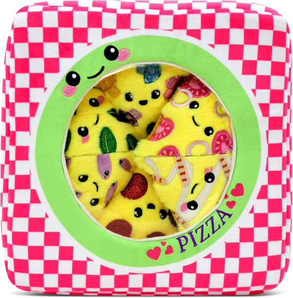 iscream Foodie Fun Plush Pizza Slices Play Set with Glitter and Embroidered