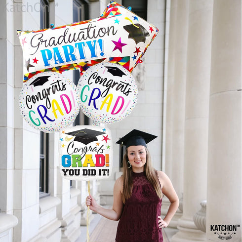 KatchOn Kindergarten Graduation Balloons - 20 Inch, Pack of 4 | Congrats Grad Decorations Class of 2024