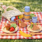 PairPear Wooden Play Food Set, 32 Pcs Pretend Play Kitchen & Picnic