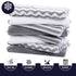 8 Pack Baby Burp Cloths, Ultra Absorbent Washcloths for Newborns, Unisex Milk Spit Up Rags, Grey and White, 16 × 12 Inch