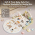 YOULEBITOYS 5 Tummy 0-12 Baby Play Gym Mat - Funny Play Piano Activity Playmat with Infant Learning Detachable Toys