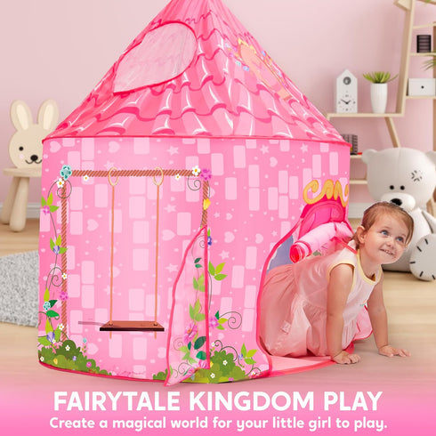 JOYIN Princess Tent - Large Playhouse Kids Castle Play Tent for Children, Pop Up Indoor and Outdoor Games