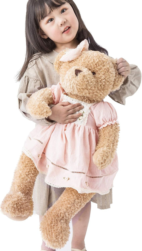 Oitscute Big Baby Teddy Bear with Cloth Cute Stuffed Animal Soft Plush