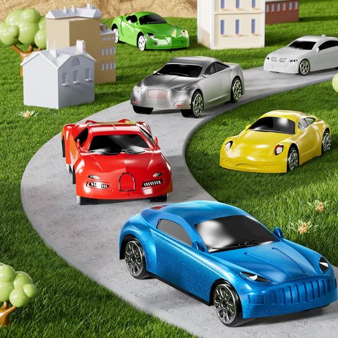 NIPLOOOW 3-6 Die Cast Metal Racing Car Toy With Play Mat for Year Old Boys and Girls - Christmas Birthday Gift