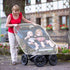 3 Pcs Double Stroller Mosquito Net, Breathable Mesh Bug Cover for Baby Stroller, Tandem Stroller Bassinet