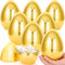 JOYIN 6 Pcs Large Gold Easter Eggs, 6 Inches Metallic Jumbo Plastic