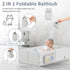 6M-5Y,Baby Baby Bathtub, Portable Bathtub with Cat-Patterned Bath Rinse Cup,Foldable Bath Tub for Small