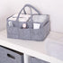 Sammy & Lou Light Gray Felt Storage Caddy, Divided Design for Diapers and Wipes, 11.5"D x 6"W x 8"H