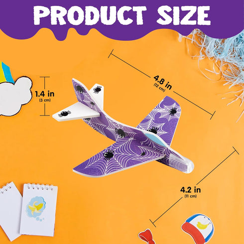 JOYIN 48 PCS Halloween Foam Glider Planes for Kids, Flying Paper Airplane Gliders Toys Bulk for Halloween Party Gifts