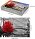 najiaxiaowu Adult Classic Jigsaw Puzzle, 1000 Pieces Wooden DIY Black and White Bridge & Red Tree Home Decor, 75x50cm