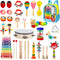 Toddler Musical Instruments Set, 32 PCS 19 Kinds Wooden Percussion Toys for Kids